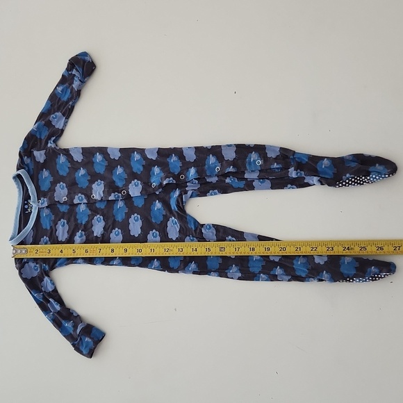 Kickee Pants Stone Sheep Bamboo Footie Pajamas 12 To 18 Months - Picture 6 of 7